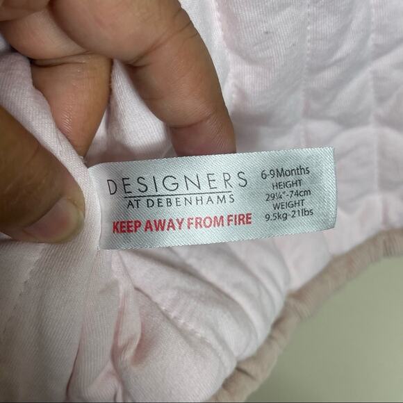 Jasper Conran Hooded Corduroy Front Zip Jacket Blush Pink Baby 6-9 Months - Picture 7 of 9